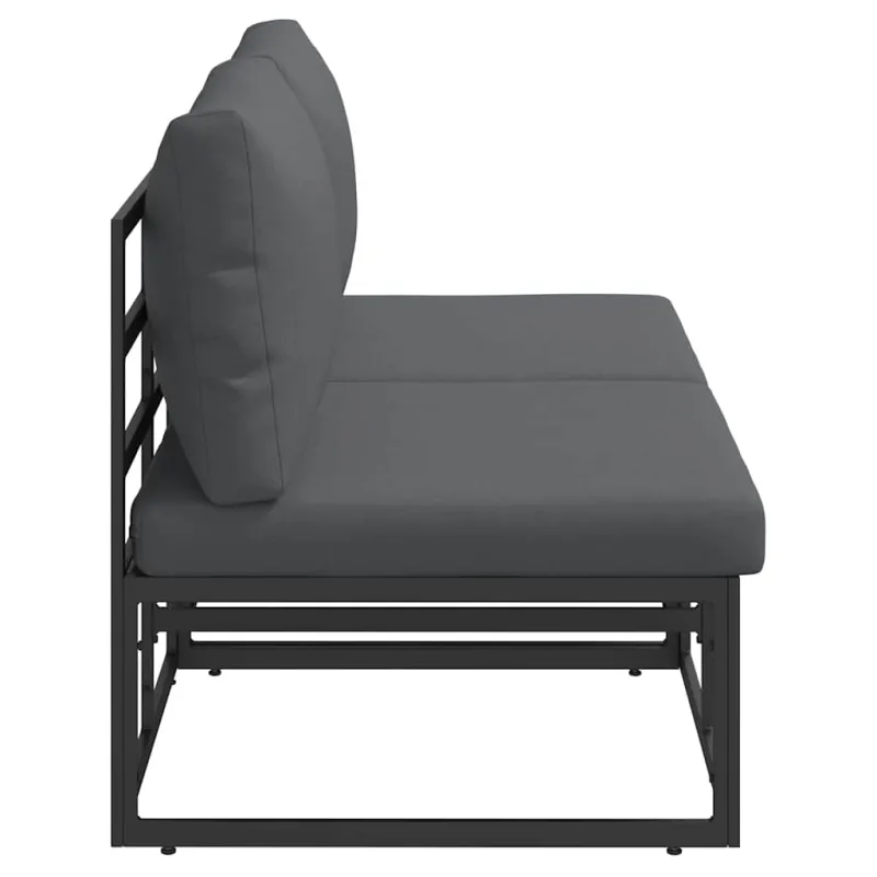 Lauko Baldai 2 Vienetas Juoda ir Antracitas 70 x 71,5 x 71 cm