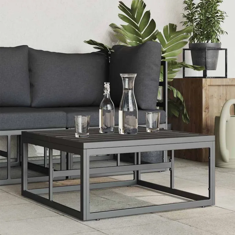 Lauko Baldai Juoda 70 x 70 x 32 cm metalas