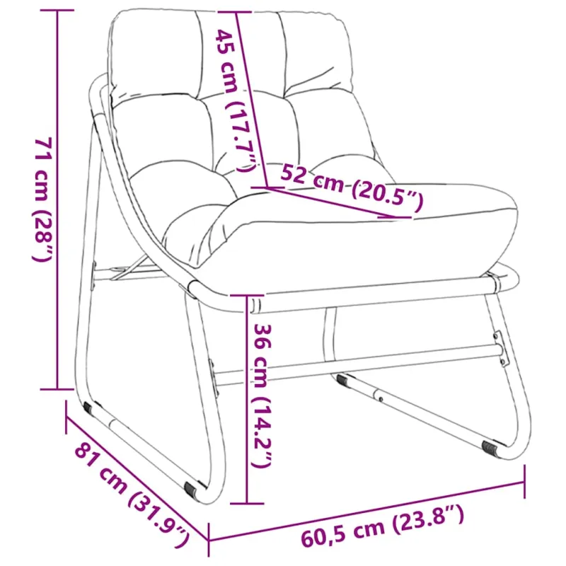 Sodo baldai su pagalve 2 pcs Juoda 60,5 x 81 x 71 cm