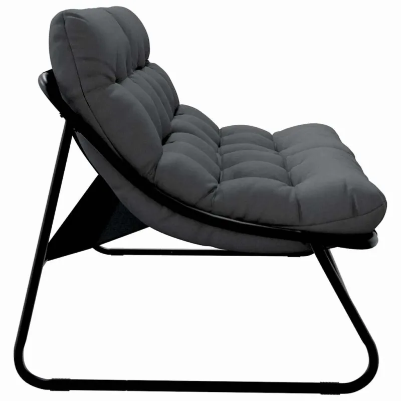 Sodo baldai su pagalve Juoda 110 x 81 x 71 cm