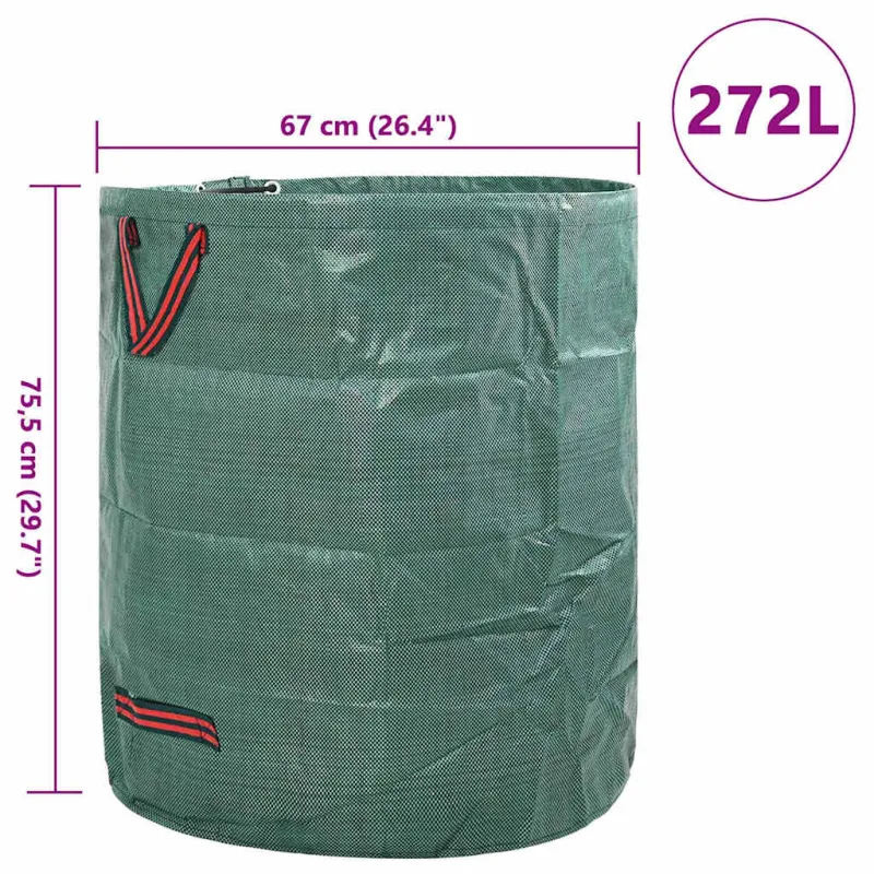Sodo atliekų maišai 12 pcs Žalia 67 x 67 x 75,5 cm