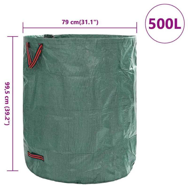 Sodo atliekų maišai 12 pcs Žalia 79 x 79 x 99,5 cm