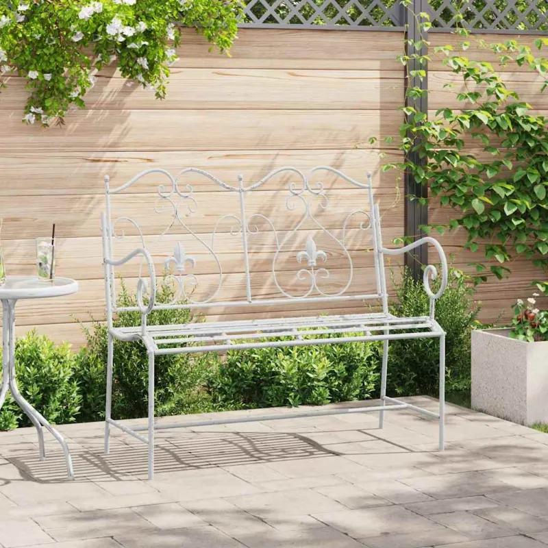Sodo suolas Antikinė balta 104 x 54 x 93 cm Plienas