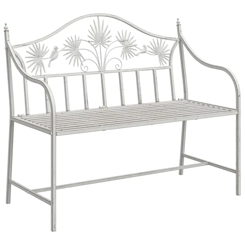 Sodo suolas Antikinė balta 104 x 52,5 x 89 cm Plienas
