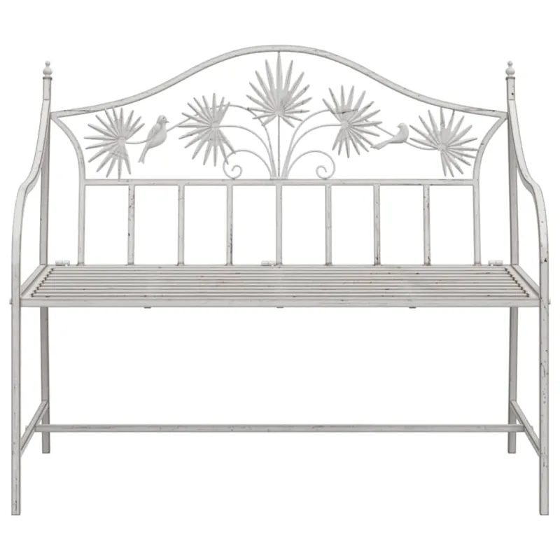Sodo suolas Antikinė balta 104 x 52,5 x 89 cm Plienas