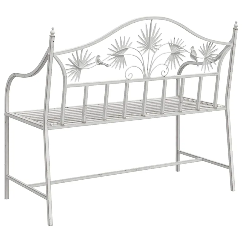 Sodo suolas Antikinė balta 104 x 52,5 x 89 cm Plienas