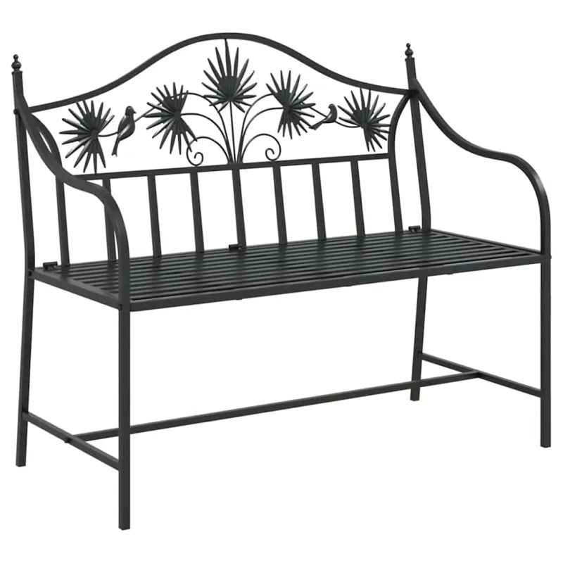 Sodo suolas Juoda 104 x 52,5 x 89 cm Plienas