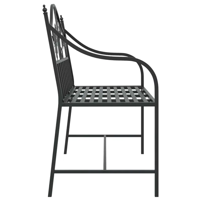 Sodo suolas Juoda 104 x 52,5 x 89 cm Plienas