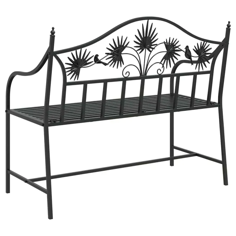 Sodo suolas Juoda 104 x 52,5 x 89 cm Plienas