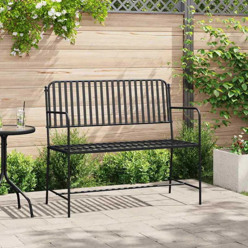 Sodo suolas Juoda 103,5 x 51,5 x 90 cm Plienas