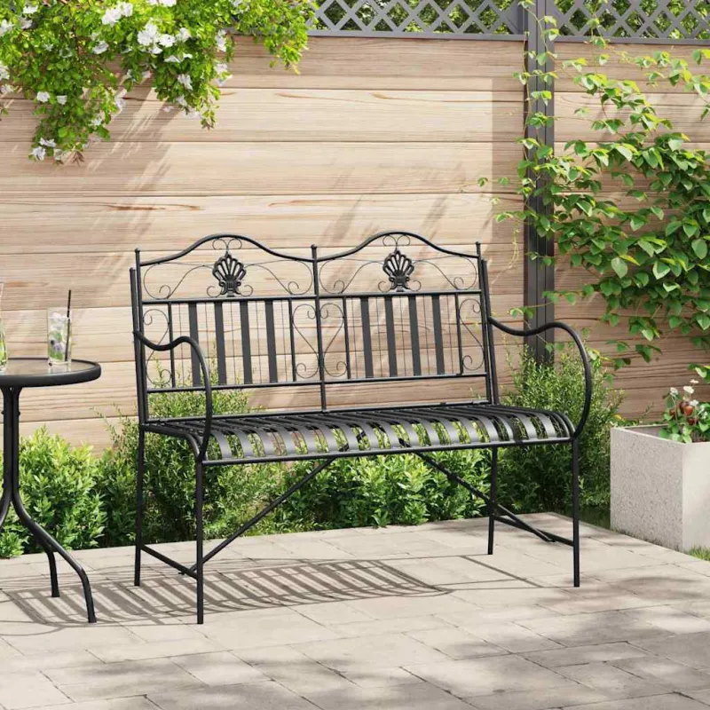 Sodo suolas Juoda 103,5 x 59 x 89 cm Plienas