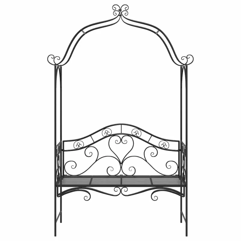 Sodo suolas Juoda 121 x 48 x 200 cm Plienas