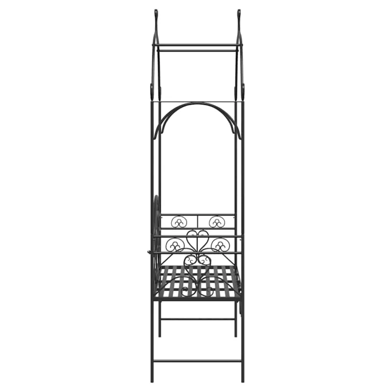 Sodo suolas Juoda 121 x 48 x 200 cm Plienas