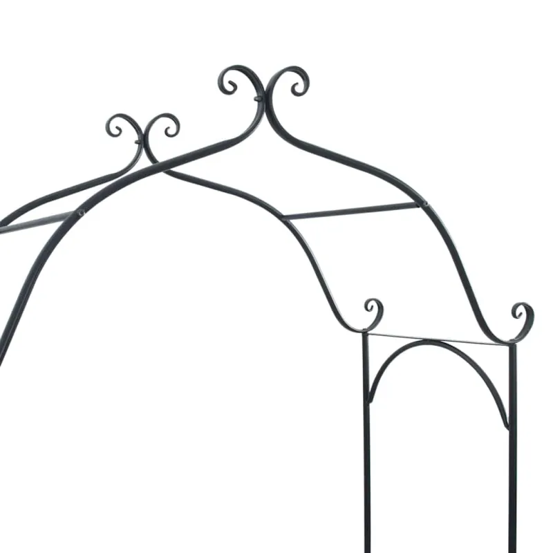 Sodo suolas Juoda 121 x 48 x 200 cm Plienas