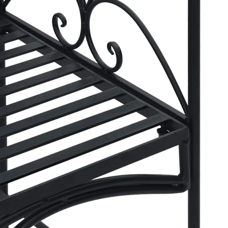 Sodo suolas Juoda 121 x 48 x 200 cm Plienas