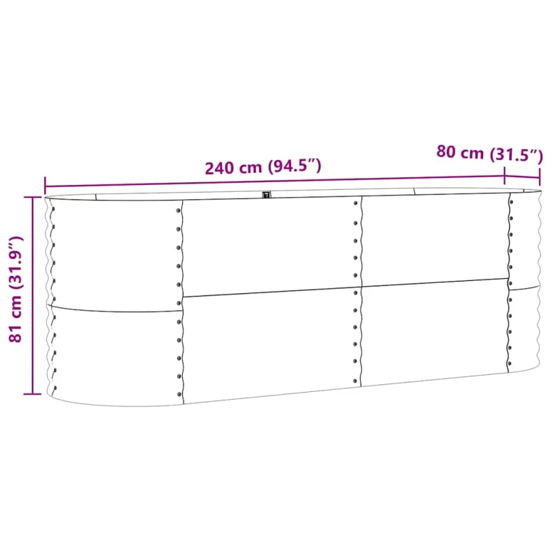 Pakelta lova Žalia 240 x 80 x 81 cm Plienas