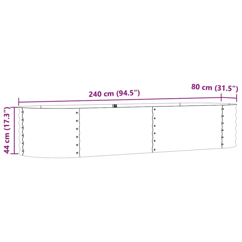 Pakelta lova Ruda 240 x 80 x 44 cm Plienas