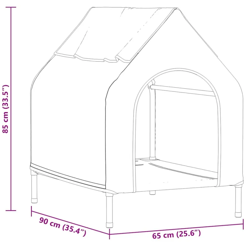 Augintinių namas Juoda 90 x 65 x 83 cm Plienas