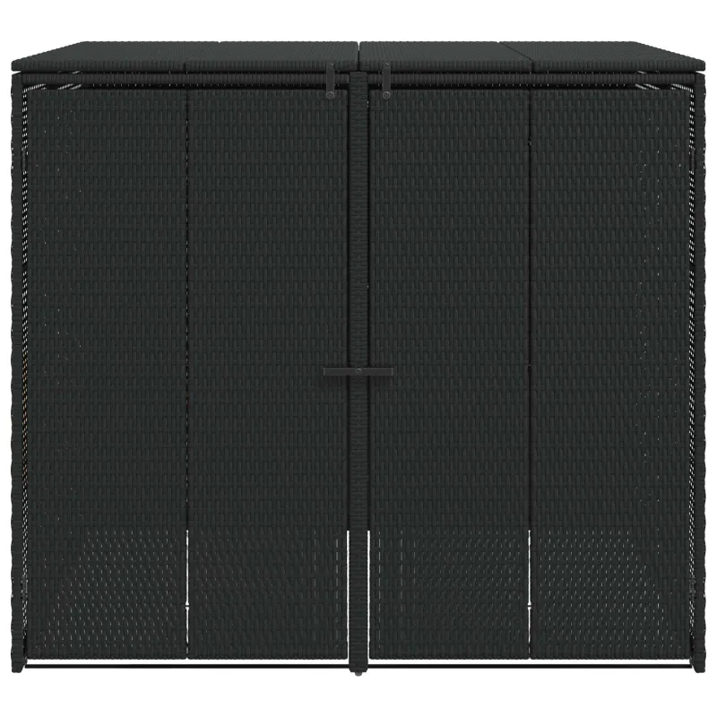 Šiukšlių dėžė 2 pcs Juoda 130 x 80 x 115 cm Polietilenas