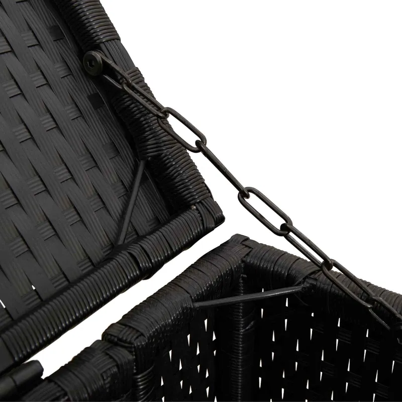 Šiukšlių dėžė 2 pcs Juoda 130 x 80 x 115 cm Polietilenas