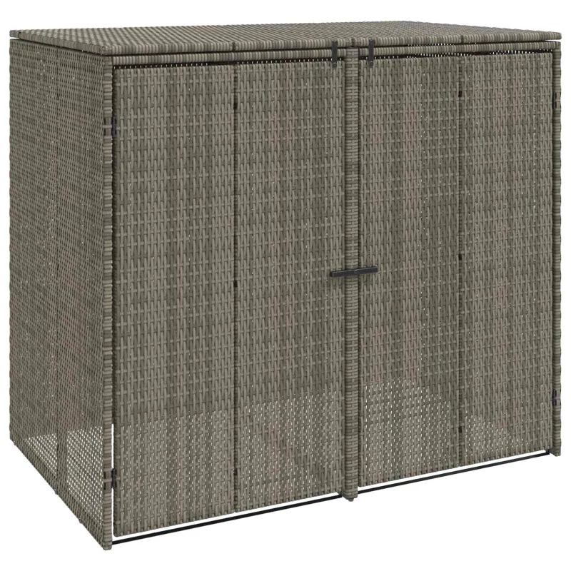 Šiukšlių dėžė 2 pcs Pilka 130 x 80 x 115 cm Polietilenas
