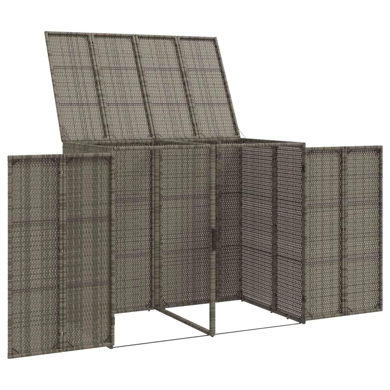 Šiukšlių dėžė 2 pcs Pilka 130 x 80 x 115 cm Polietilenas