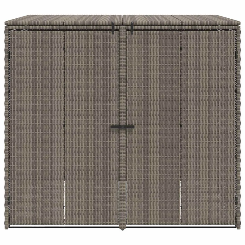 Šiukšlių dėžė 2 pcs Pilka 130 x 80 x 115 cm Polietilenas