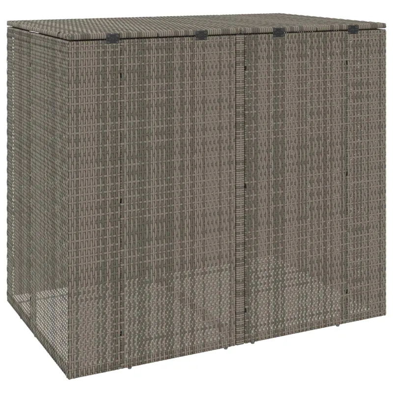 Šiukšlių dėžė 2 pcs Pilka 130 x 80 x 115 cm Polietilenas