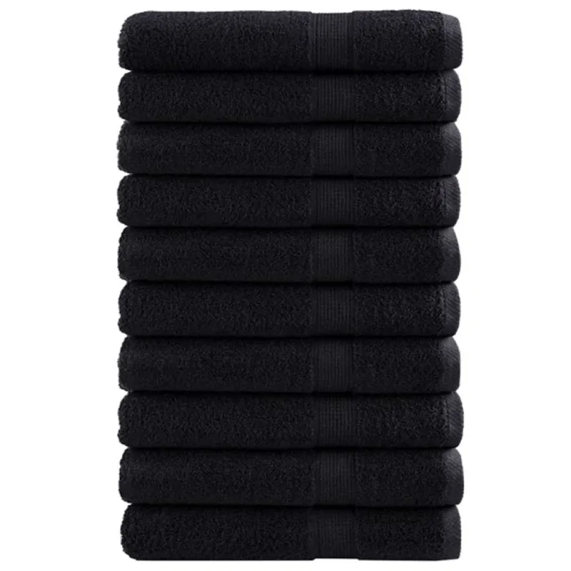 Svečių Rankšluostis SOLUND 25 pcs Juoda 80 x 200 cm 550 gsm