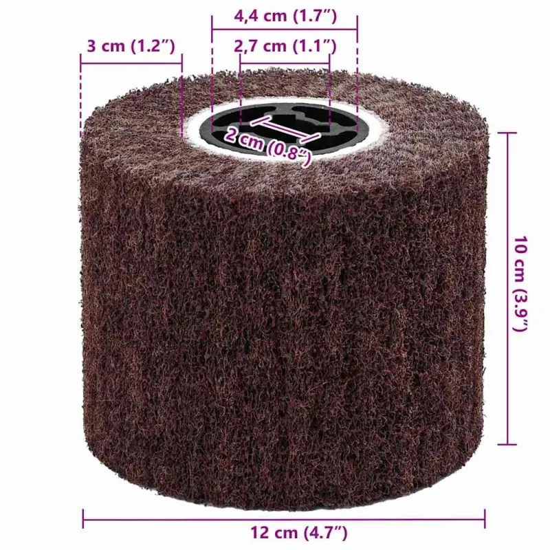 Šlifavimo ritinėliai 3 pcs Ruda 12 x 12 x 10 cm