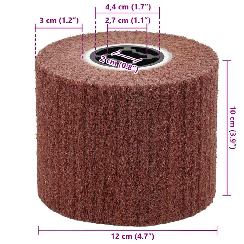 Šlifavimo ritinėliai 3 pcs Ruda 12 x 12 x 10 cm