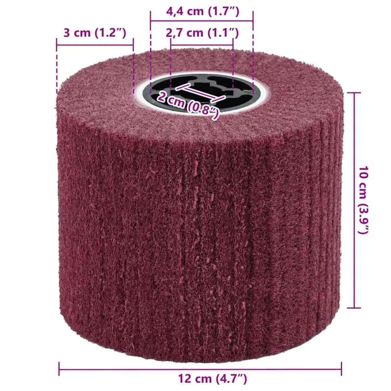 Šlifavimo ritinėliai 3 pcs Raudona 12 x 12 x 10 cm