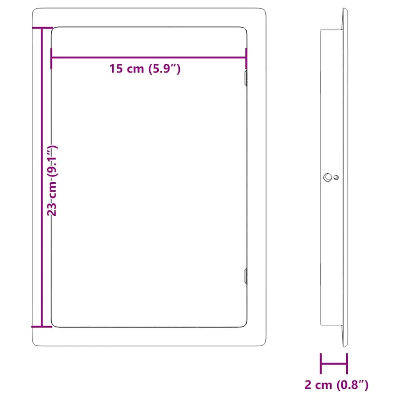 Prieigos panelės 2 pcs Balta 15 x 23 cm ABS plastikas