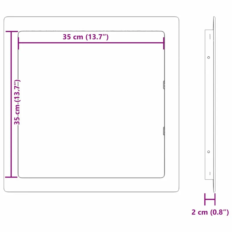 Prieigos panelės Balta 35 x 35 cm ABS plastikas