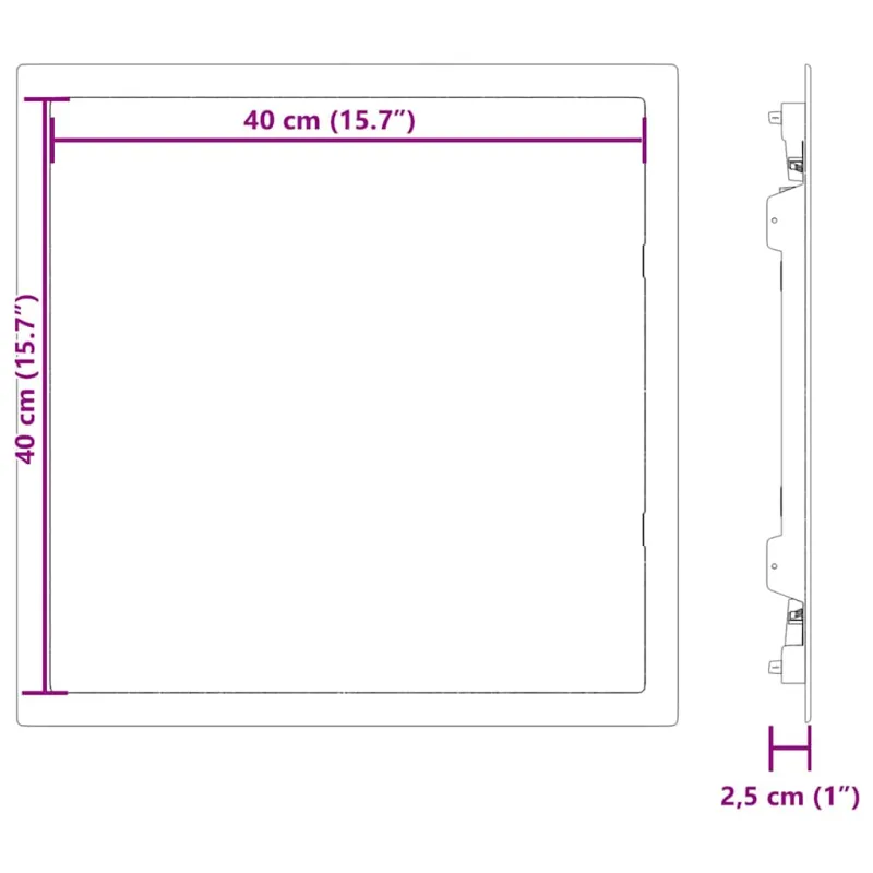 Prieigos panelės Balta 40 x 40 cm ABS plastikas