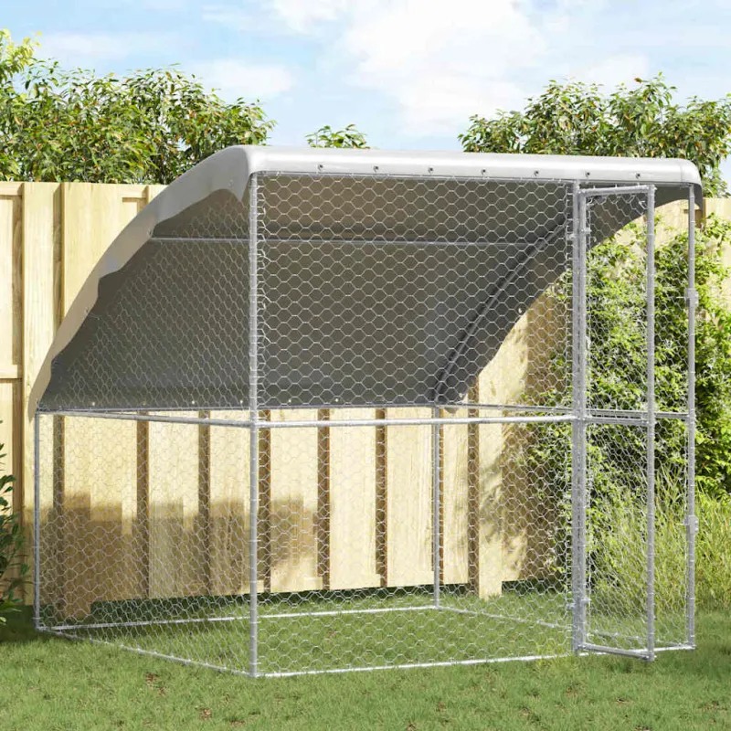 Šunų narvas Sidabro 2 x 2 x 2 m Galvanizuotas plienas