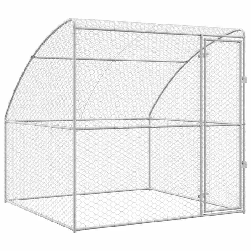 Šunų narvas Sidabro 2 x 2 x 2 m Galvanizuotas plienas