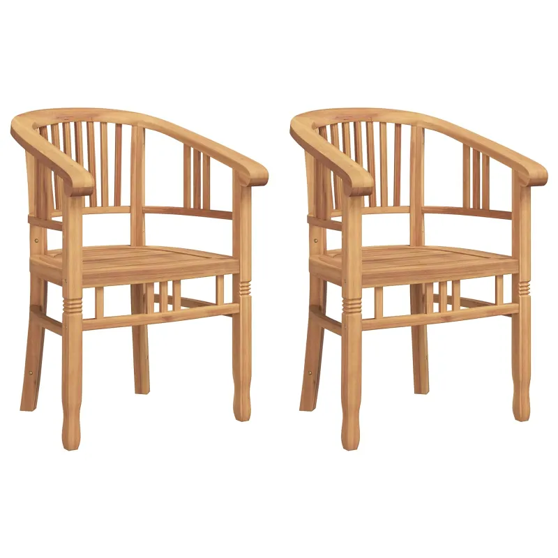 Kėdė 2 pcs Ruda 63 x 58 x 89 cm Kieto teka medžio