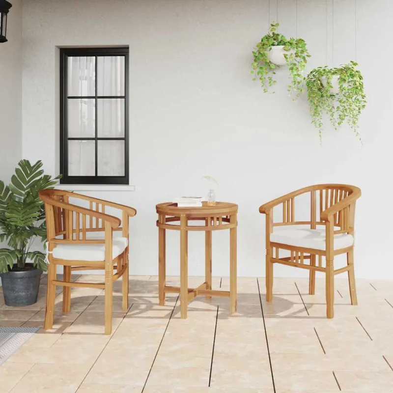Kėdė su pagalve 2 pcs Ruda 63 x 58 x 89 cm Kieto teka medžio