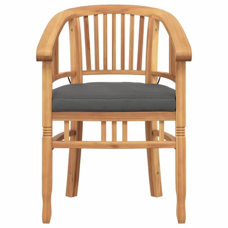 Kėdė su pagalve 2 pcs Ruda 63 x 58 x 89 cm Kieto teka medžio
