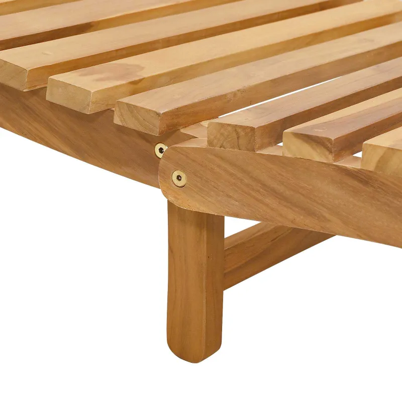 Saulės gultas Ruda 198 x 55 x 58,5 cm Kieto teka medžio