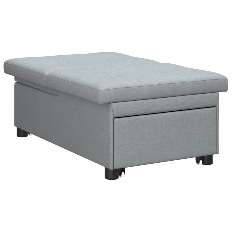 Ištraukiama sofa-lova Šviesiai pilka 194 x 50 x 82 cm audinys