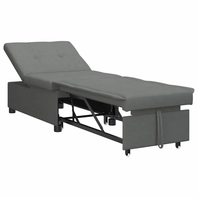 Ištraukiama sofa-lova Tamsiai pilka 194 x 50 x 82 cm audinys