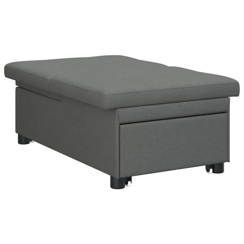 Ištraukiama sofa-lova Tamsiai pilka 194 x 50 x 82 cm audinys