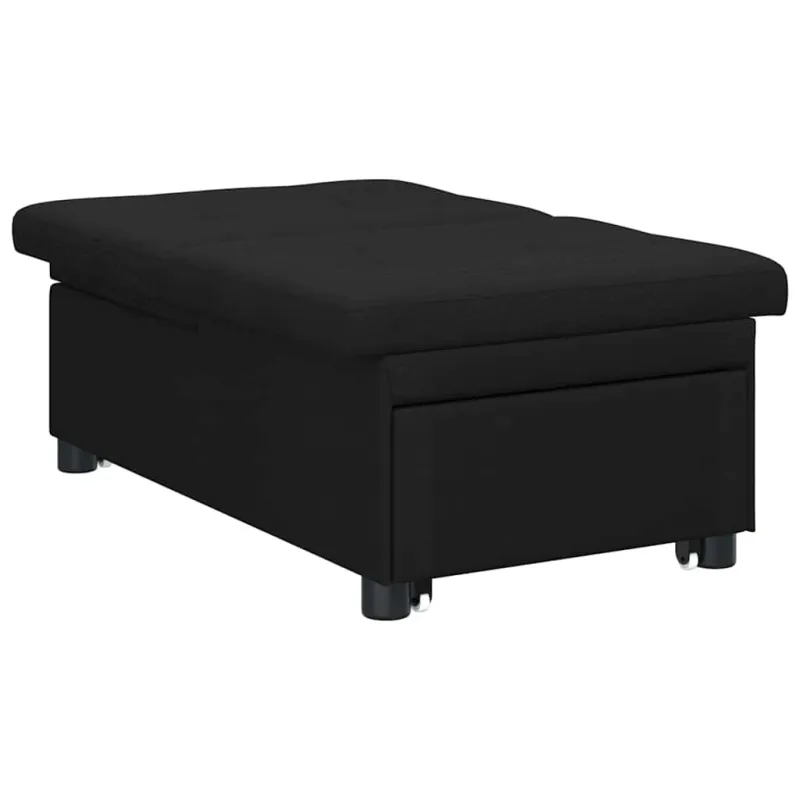 Ištraukiama sofa-lova Juodas 194 x 50 x 82 cm audinys