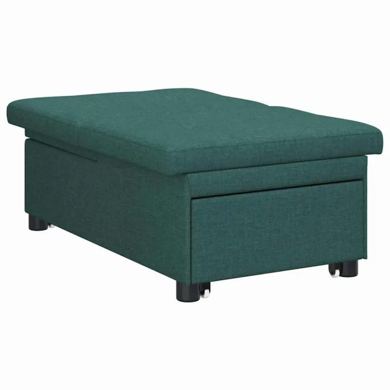 Ištraukiama sofa-lova Tamsiai žalia 194 x 50 x 82 cm audinys
