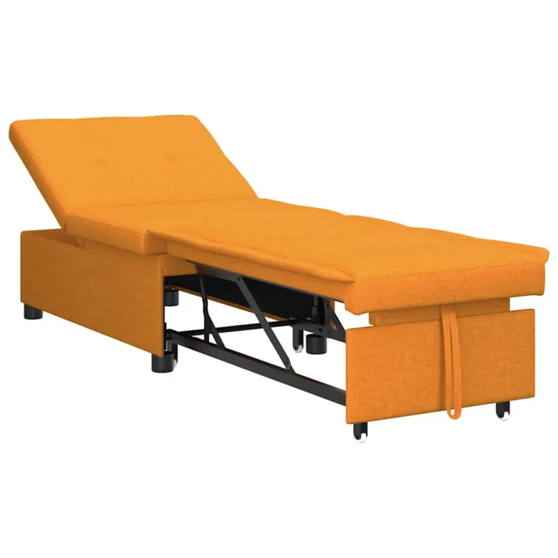 Ištraukiama sofa-lova Tamsiai geltona 194 x 50 x 82 cm audinys