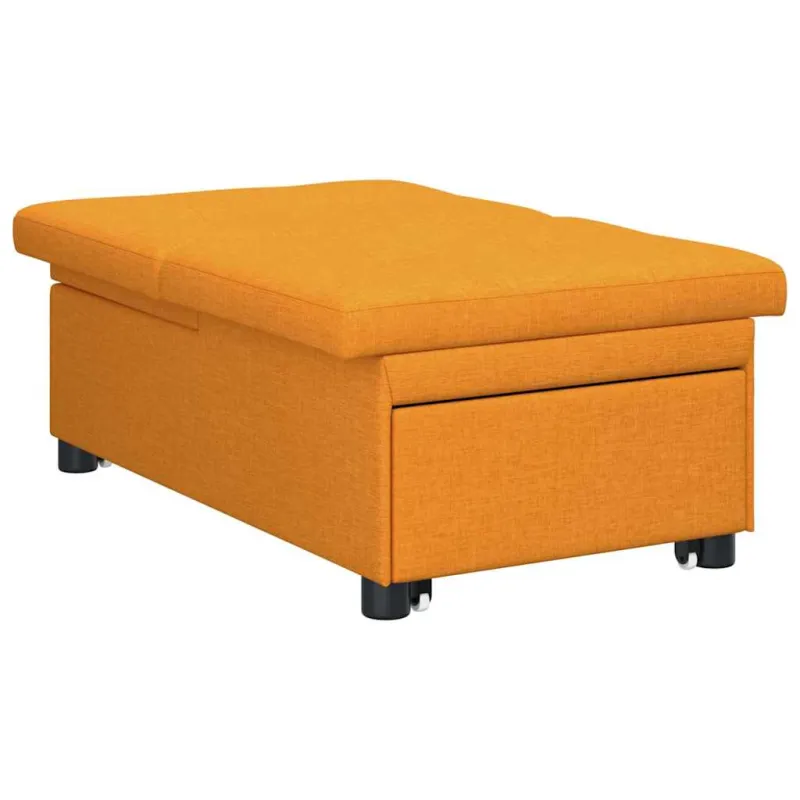 Ištraukiama sofa-lova Tamsiai geltona 194 x 50 x 82 cm audinys