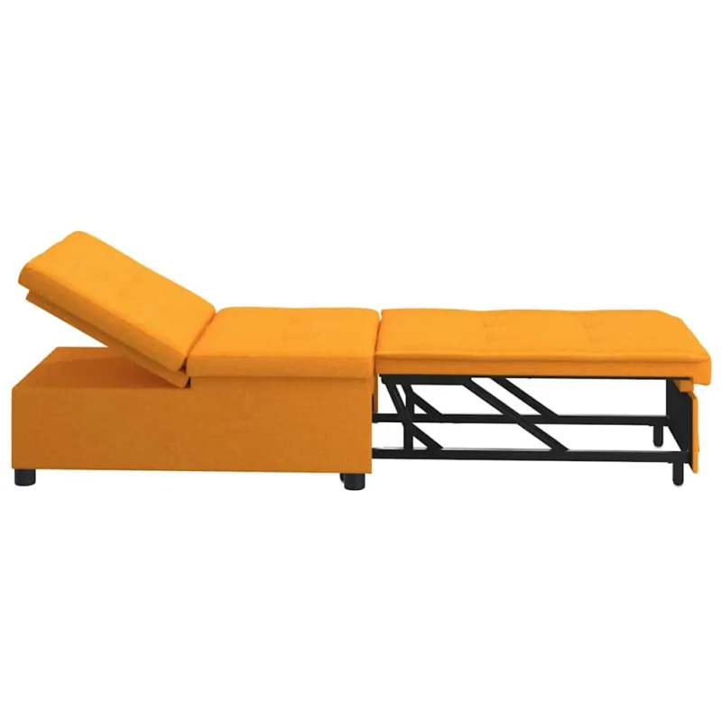 Ištraukiama sofa-lova Tamsiai geltona 194 x 50 x 82 cm audinys
