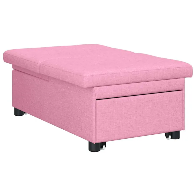 Ištraukiama sofa-lova Rožinė 194 x 50 x 82 cm audinys